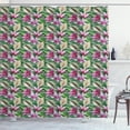 thumbnail image 1 of Ambesonne Flower Shower Curtain, Aquarelle Lily Garden, 69"Wx70"L, Magenta Hunter Green, 1 of 3