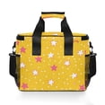 thumbnail image 7 of FORMRS Insulated Cooler Bag 24 Cans Capacity Soft Leakproof Lunch Box with Side Pockets, White Stars, 7 of 7