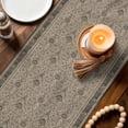 thumbnail image 4 of Table Runner - 60 Inch Long, Beige Boho Kitchen Dining Table Runner Dresser Scarves, Vintage Floral Abstract Art Ethic Tribe Farmhouse Decor for Coffee Tables Wedding Party Banquet, 4 of 8