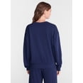 thumbnail image 3 of No Boundaries Pullover Crewneck Sleep Top with Long Sleeves, Women's XXS-3X, 3 of 5