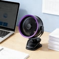 thumbnail image 4 of 3 In 1 Clip On Wall Mountables Desk Fan With Stand USB Rechargeable Portable 3 Speed Adjustable Personals Coolings Fan For Office Home RV, 4 of 7