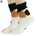 thumbnail image 3 of PULLIMORE Women Warm Soft Plush Slipper Sock Winter Fluffy Microfiber Crew Socks Casual Home Sleeping Fuzzy Cozy Sock, 3 of 9