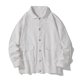 thumbnail image 4 of Camisas Hawaianas Para Hombre Hombres Otoño e Invierno CCorduroy Single Breasted Casual Solapa Playa Manga larga Vacaciones al libre Camisa de vacaciones (White, 4XL), 4 of 5