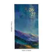 Portable Pocket Calendar, Yearly & Monthly Schedule Planner, Compact Pocket Size Agenda Notebook for On-the-Go Planning
