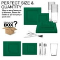 thumbnail image 2 of Smarty Hunter Green Square Plastic Plates Wedding Value Set (120 Guests), 2 of 5