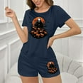 thumbnail image 3 of Censtreet Women's Pajama Sets Halloween Short Sleeve Pjs 2 Piece Top and Shorts Sleepwear Comfy Soft Lounge Sets S-XL, 3 of 7
