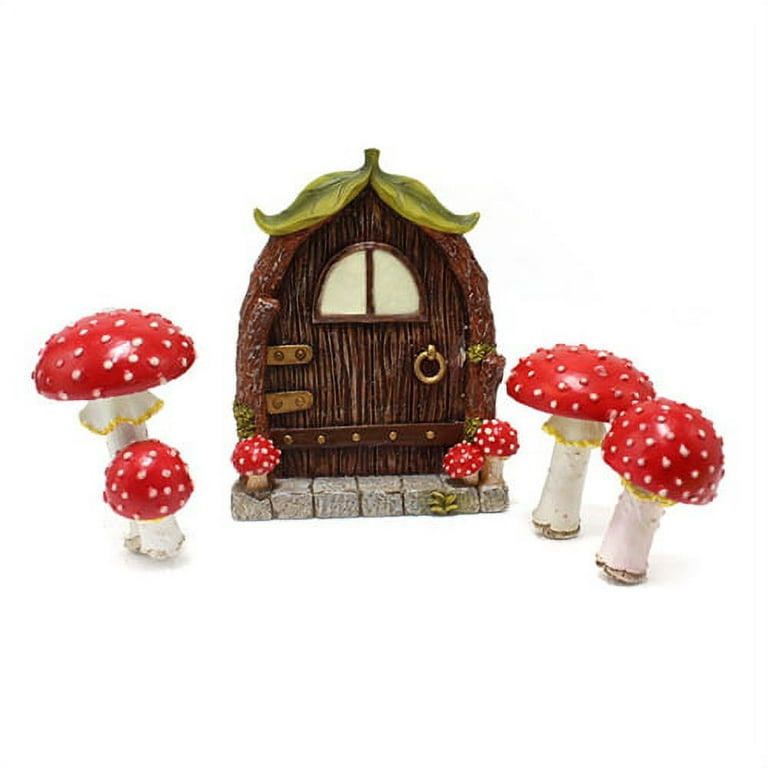 Sunjoy Tech Fairy Garden Mushroom House Outdoor Fairies Houses