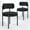 Black, variant on Buballino Modern Medieval Fabric and Metal Dining Arm Chairs, Black (Set of 2)