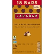 Larabar Peanut Butter Chocolate Chip, Fruit and Nut Bars, Gluten Free, Vegan, 18 Count, 28.8 oz