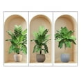 thumbnail image 1 of Macetas para Plantas Conjunto de Tres Vegetales Tropicales Verdes Maceta de Flores Pegatinas de Pared Decoración Pasillo Pegatina Autoadhesiva Decoraciones de Pared para Dormitorio, 1 of 6