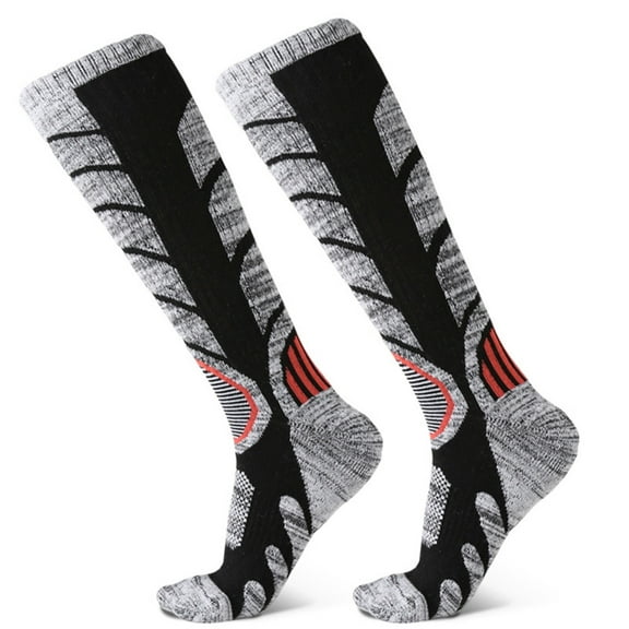Black Stockings Ski Socks Women Men 1 Pair Extra Thick Warm Snow Winter Skiing Sock Long Knee High Snow Snowboarding Skiing Socks