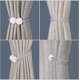 thumbnail image 2 of Alzapaños magnéticos para cortinas, 4 unidades, diseño de perlas, para decoración de ventanas del hogar y la oficina (paquete de 4 unidades), color gris, 2 of 4