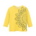 thumbnail image 3 of CCRFTGI Cute Shirts for Girls Size 7-8 3/4 Sleeve Sunflower Graphic Printed Girls Fashion Tee Tops Summer Trendy Loose Comdy Crew Neck T-Shirts Ginger 12-13 Years, 3 of 4