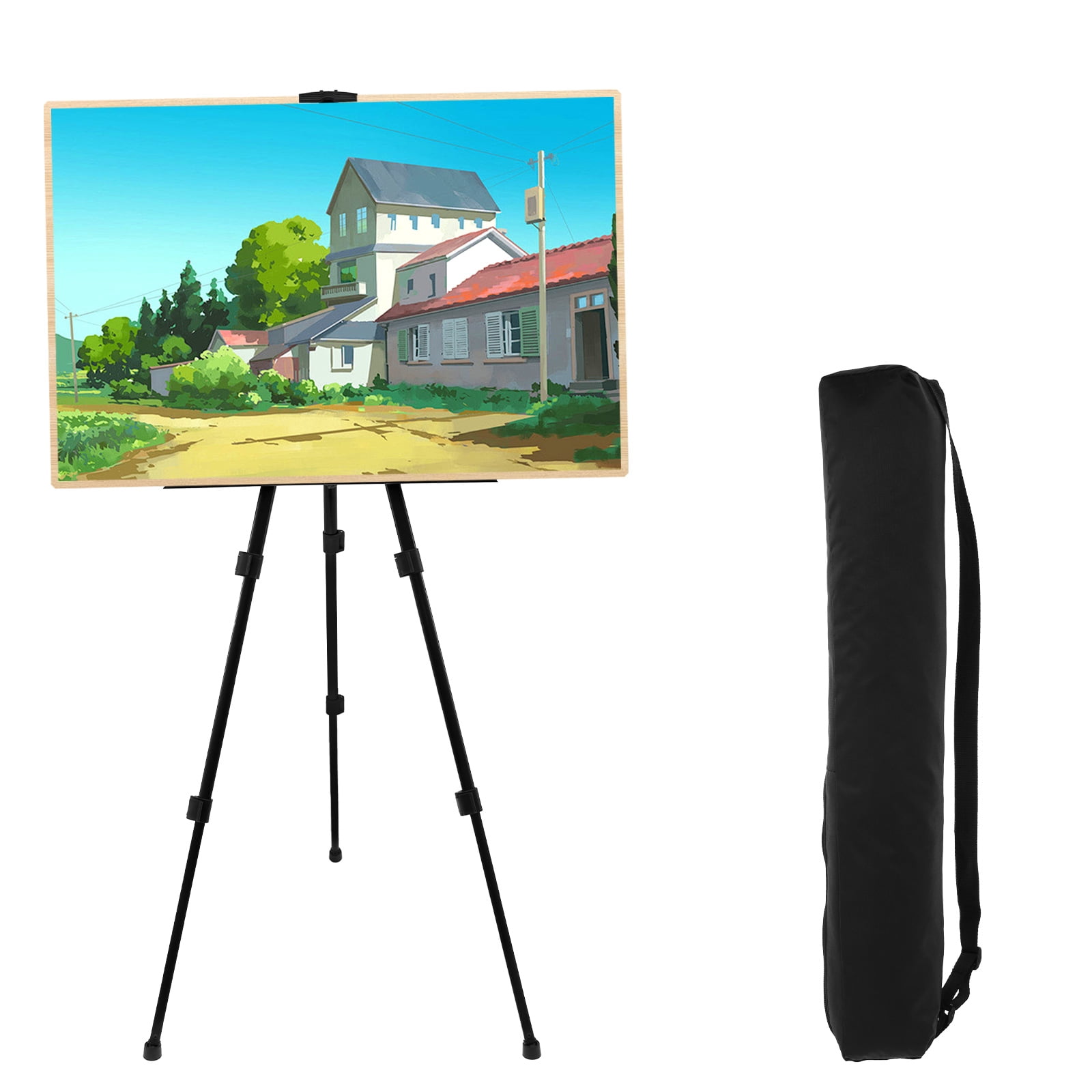 Easels for Painting Art Painting Display Easel Stand Adjustable Metal Easel Tripod Height from 20 to 65 Inches Portable Artist Easel Collapsible Easel Tripod Stand with Carrying Bag for Painting