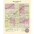 thumbnail image 2 of Everts 20x24 Gold Ornate Wood Framed with Double Matting Museum Art Print Titled - Decatur Kansas - Everts 1887, 2 of 4
