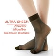 thumbnail image 5 of G&Y 12 Pairs Sheer Ankle Stockings for Women, 20D Nylon Socks, 12 Coffee, 5 of 8
