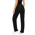 thumbnail image 7 of Straight Leg Sweatpants For Women Drawstring Elastic Waist Athletic Pants Fall Casual Workout Running Active Pants With Pockets, 7 of 7