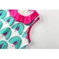 thumbnail image 4 of HILEELANG Little Girls Cotton Dress Sleeveless Casual Summer Striped Basic Shirt Green Peacock Pattern Jumpskirt Playwear Dresses 3Y, 4 of 5