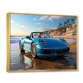 thumbnail image 2 of Designart "Beach Phtotography German Car art painting I" Nautical & Beach Floater Framed Canvas Art Print, 2 of 7