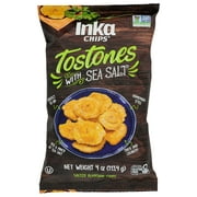 Inka Sea Salt Flavored Tostones Chips, Gluten Free, Non GMO, 4 Ounces (Pack Of 12)