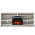 thumbnail image 4 of Ameriwood Home Heston 65" TV Stand with Electric Fireplace Insert and 6 Shelves, Ivory Oak, 4 of 14