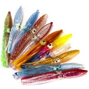 10pcs/pack Soft Octopus Fishing Lures Set For Jigs 8cm Mixed Color Luminous Octopus Skirts
