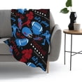 thumbnail image 5 of American Football Cool Sport Ball Throw Blanket Soft Bed Bedding Warm Cozy Plush Flannel Fleece Blankets Gifts for Kids Boys Teens, Sofa Couch Bedroom Home Decor, 40X50, 5 of 6