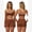 Brown, variant on Workout Sets for Women 2 Piece Color Block Strappy Sports Bra High Waist Tummy Control Butt-lifting Biker Shorts Gym Yoga Pilates Outfits