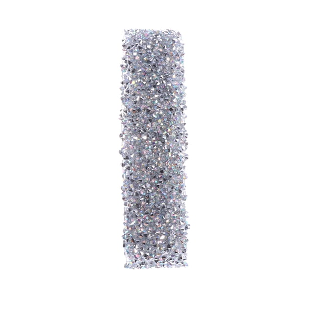 GOOHOCHY Cinturón de malla adhesiva para vestido de dama de honor, con diamantes de imitación plateados, de 1 yarda, cadena decorativa
