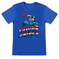 thumbnail image 1 of Captain America - Camiseta para Adultos Unisex (Azul), 1 of 2