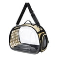 thumbnail image 2 of Bolsa de burbujas para mascotas, bolsa de transporte portátil para gatos, caseta de transporte transparente para gatos, para caminar, cachorros, perro , Oro L, 2 of 8