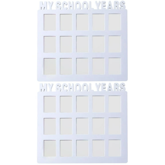 2 Pieces Graduation Photo Frame Picture Collage Office Mother White