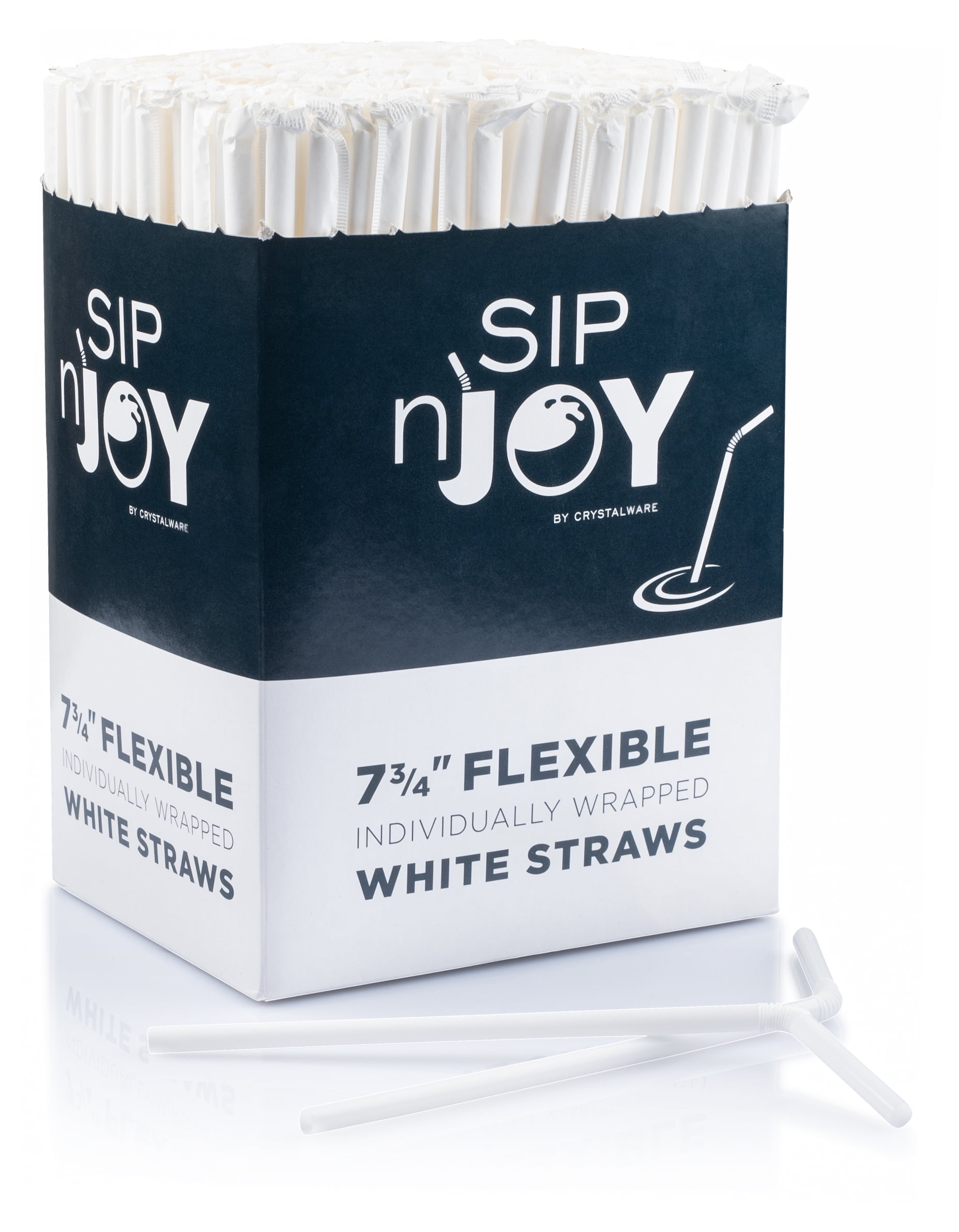 Details about   Individually Wrapped Flexible Plastic Drinking Straws 2400/BOX 