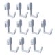 thumbnail image 5 of 20 piezas de ganchos para tablero perforado, ganchos utilitarios para organizar herramientas, ganchos de exhibición duraderos para sótano, senderismo, Gris Fernando Gancho para tablero perforado, 5 of 8