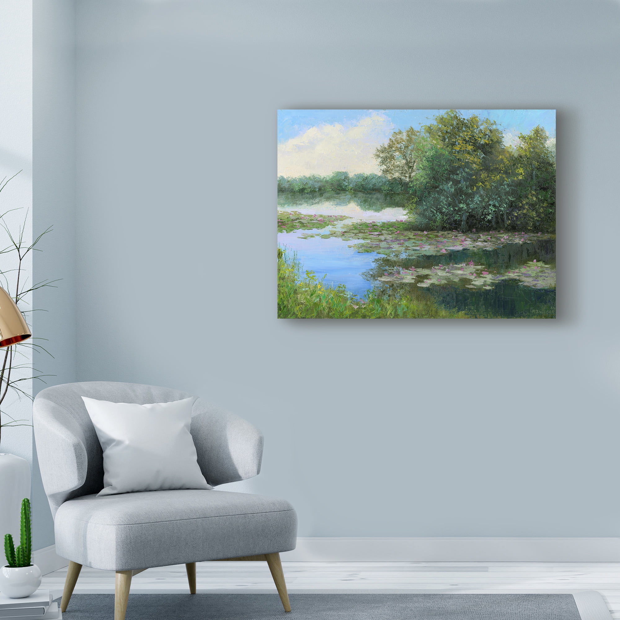 Trademark Fine Art 'Water Lily Pond' Canvas Art by Mary Jean Weber