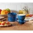 thumbnail image 4 of Butter Bell® Crock – Antique Denim Blue Reactive Glaze Ceramic Butter Holder with Lid, Keeper for Spreadable Butter, 4 of 9