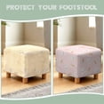 thumbnail image 6 of SCRAWLGOD Easter Rabbit Carrot Spot Print Pink Square Ottoman Cover Stretch Folding Storage Bench Ottoman Cover Footrest Stool Slipcover Footstool Protector Cover with Elastic Bottom, 6 of 7