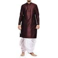 thumbnail image 1 of Royal Kurta Men's Brown Silk Blend Festive Dhoti Kurta Set, 1 of 1