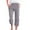 A-Grey452, variant on Women's Straight Leg Pants Drawstring Elastic Waist Capri Pants Pocketed Minimalist Classic Leisurewear Trousers
