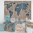 thumbnail image 1 of Designart Ancient Map of The World I Canvas Wall Art, 1 of 4