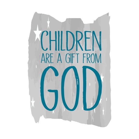 Children Are a Gift From God Psalm 127.3 Religious Bible Verse Wall Design Wall Art Sticker Designs Vinyl Stickers For Home House Walls Rooms Windows Bedroom Decoration Size (12x12 inch)