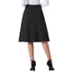 thumbnail image 3 of Falda de mezclilla para mujer INSPIRE CHIC con dobladillo deshilachado, botones, corte A, midi, jeans, talla L, color negro, 3 of 5