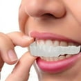 Walmart Comfortable Silicone+Plastic False Teeth Veneers, Upper Lower Fake Tooth Cover