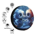 thumbnail image 4 of Naloa Cute Fish Flower Couple PVC Leather Spare Tire Wheel Cover for Car Truck SUV Camper Trailer Universal Fit many size17 inch, 4 of 6