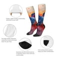 thumbnail image 3 of Balery Vibrant Hummingbird Watercolor Art Printed Novelty Socks Men's Women's Crew Socks Sports Socks Knee High Socks Cotton Socks Quirky and Cool Socks, 3 of 9