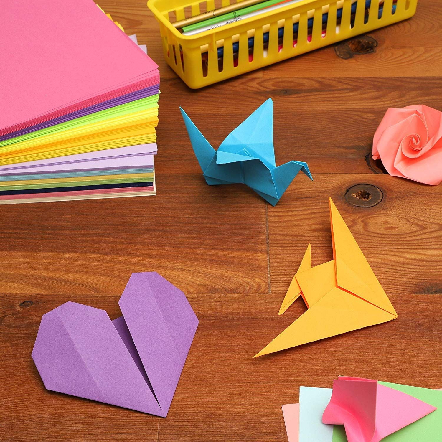 Origami Paper 180 Sheets 6 inches Square 8-12 Colors Differents Color on Both Sides Hand Crafts Origami Paper Arts Creativity