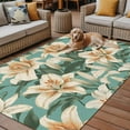thumbnail image 2 of Fsddascl Lily Flower Outdoor Rug for Patio/Deck/Porch, Non-Slip Large Area Rug 4 x 6 Ft, Watercolor Vintage Style Spring Summer Indoor Outdoor Rugs Washable Area Rugs, Reversible Camping Rug Carpet, 2 of 5