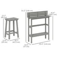 thumbnail image 3 of Outsunny Ensemble de Bar de Patio 3 Pcs avec Table de Bar de 43 Po H et 2 Tabourets de Bar, 3 of 10