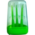 thumbnail image 1 of Baby Toothbrush Set, 3 Pieces, Ultra-Soft Silicone Bristles, Ages 3-18 Months, 1 of 8