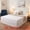 White 59.8"x79.9", variant on Unique Bargains Fitted Sheet Polyester Bed Sheets Comfortable Bedding White 39"x74.8"